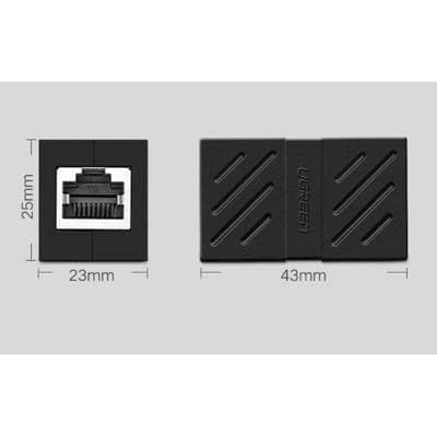 ქსელის კაბელის გადასაბმელი UGREEN NW114 (20390), Rj45 Ethernet Connector, Black