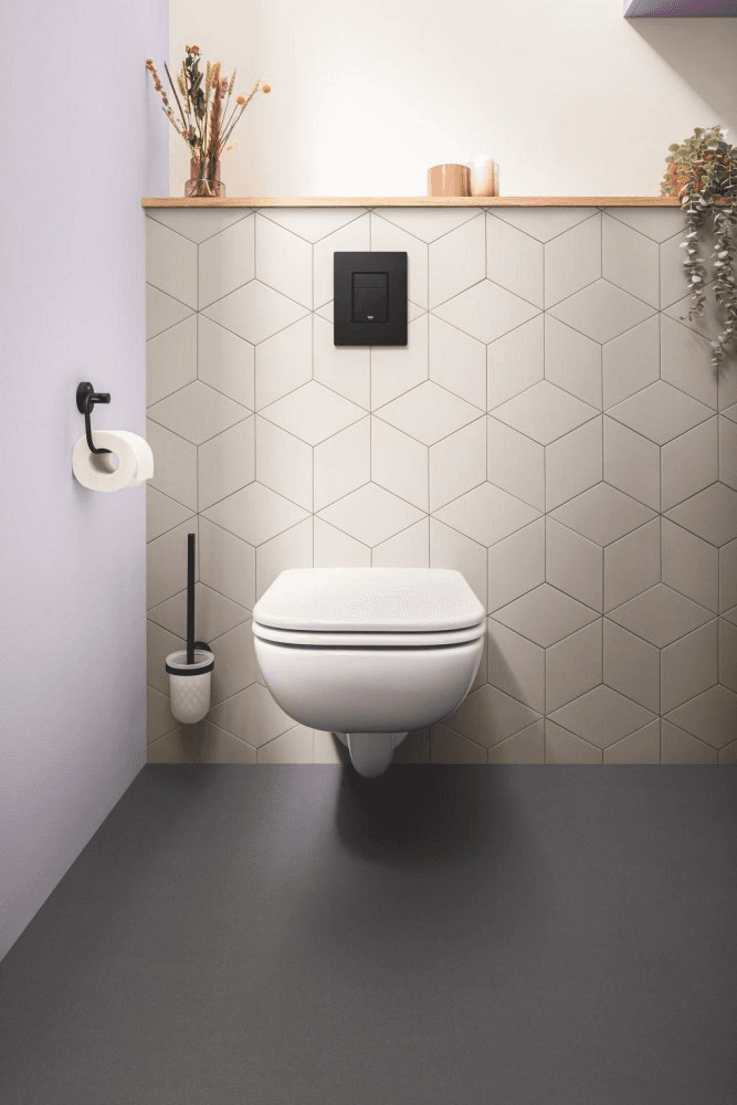 უნიტაზის ჯაგრისი Grohe Black Matt 40 სმ