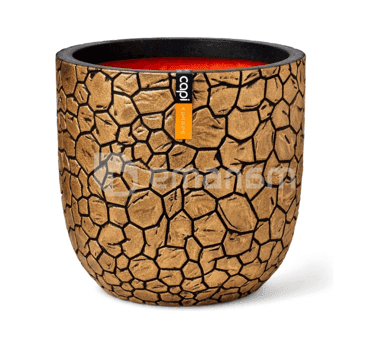 ქოთანი ყვავილის Capi Europe Planter ball Clay NL 43x41სმ შავი-ოქროსფერი