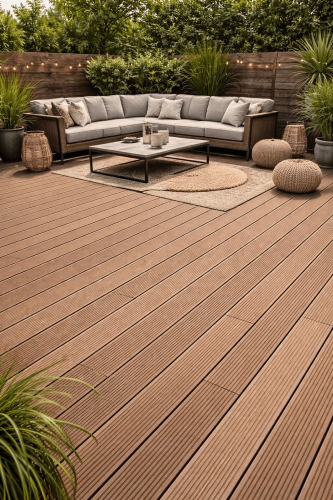 ტერასის დაფა BERGDECK B140 Wild Teak 1ც=0,31მ² 140x22x2200 მმ