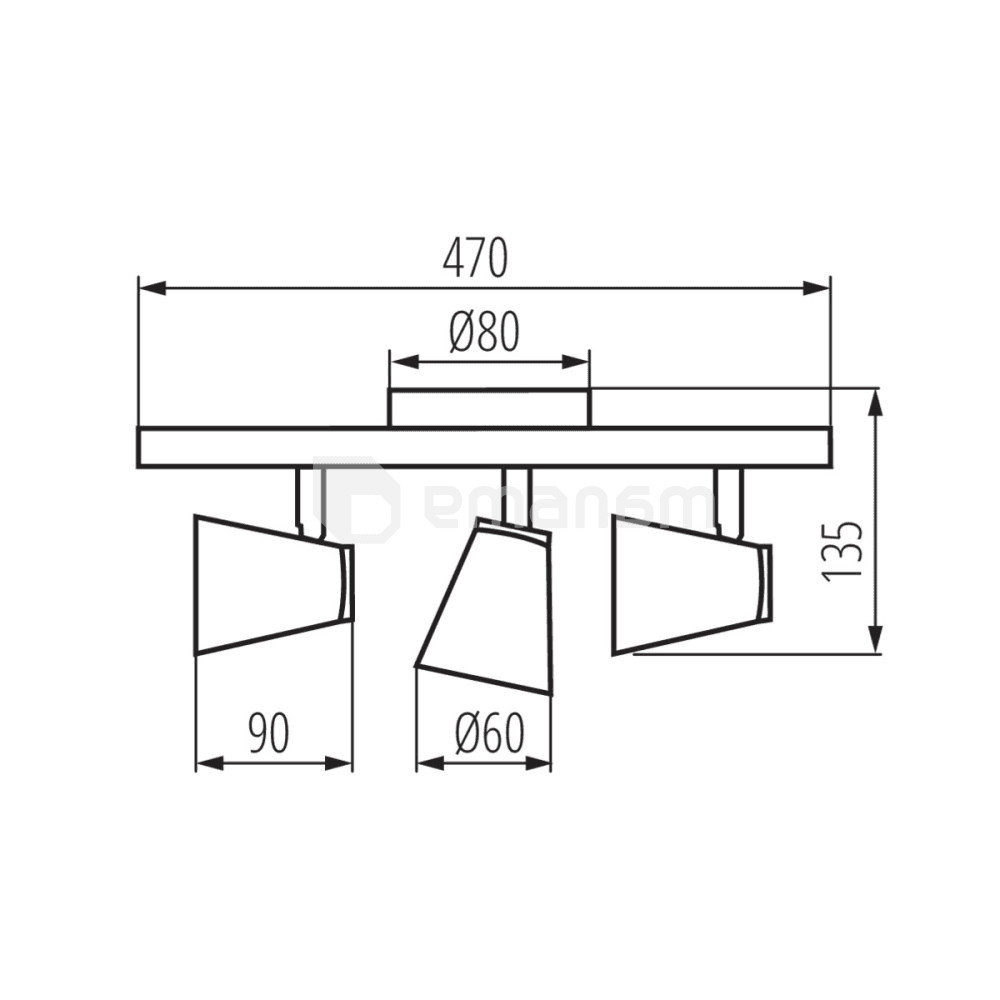 სპოტი Kanlux 28766 EL-3I W ENALI 3 GU10