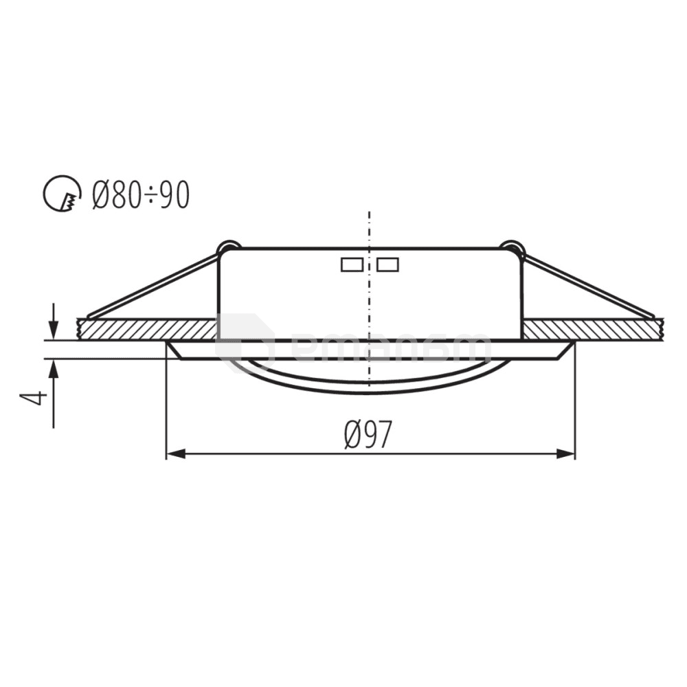 სანათი წერტილოვანი Kanlux 37161 ARGUS II CT-2115-G Gx5.3 GU10 ოქროსფერი