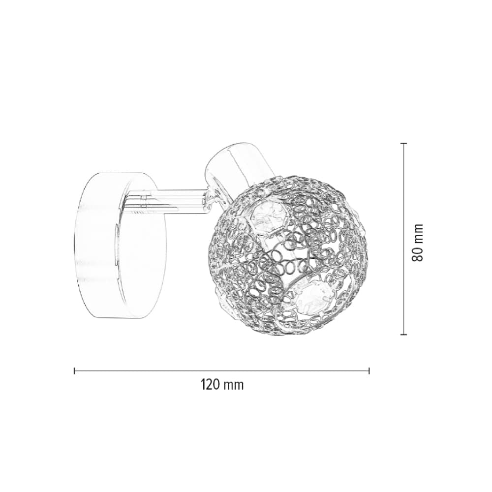 ბრა კედლის Lena Wall lamp 1xG9 28W Chrome/Transparent