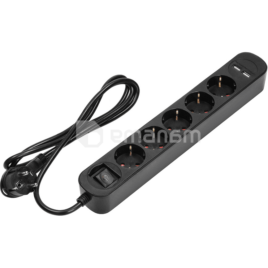 დამაგრძელებელი VIRONE 5 1.5მ Schuko 3 1მმ² 2 USB-А
