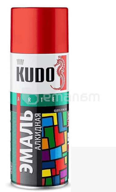ემალი უნივერსალური Kudo KU-1101 Ral 9003 თეთრი მქრქალი 520 მლ