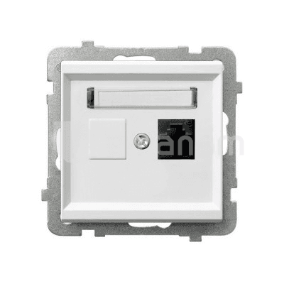 როზეტი კომპიუტერის Ospel Sonata GPK-1R/K/m/00 RJ45 Cat 5e 1 განყოფილებიანი თეთრი