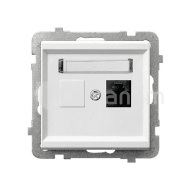 როზეტი კომპიუტერის Ospel Sonata GPK-1R/K/m/00 RJ45 Cat 5e 1 განყოფილებიანი თეთრი