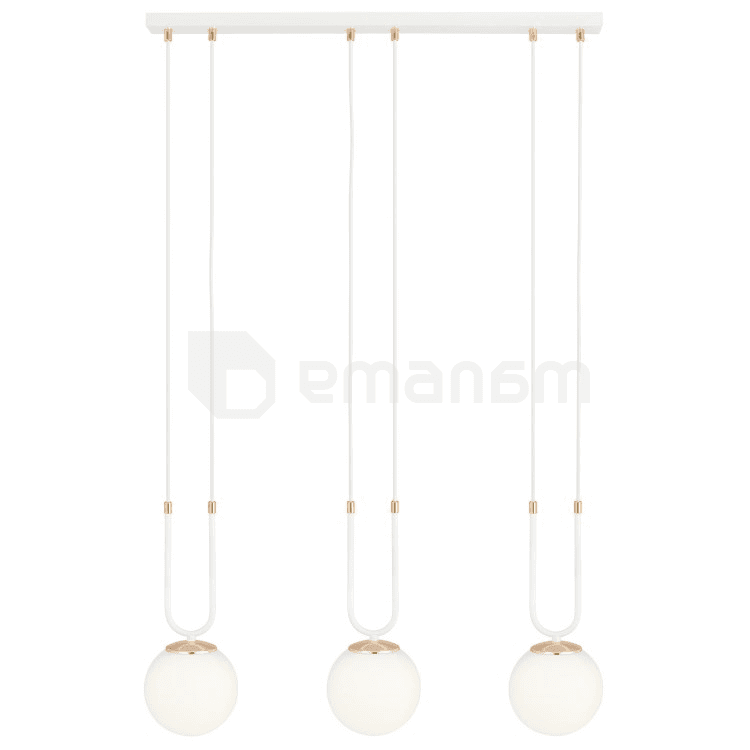 საკიდი EMIBIG GLAM 3 E14 3x MAX 40W WHITE OPAL