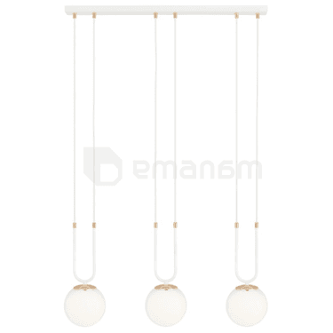 საკიდი EMIBIG GLAM 3 E14 3x MAX 40W WHITE OPAL
