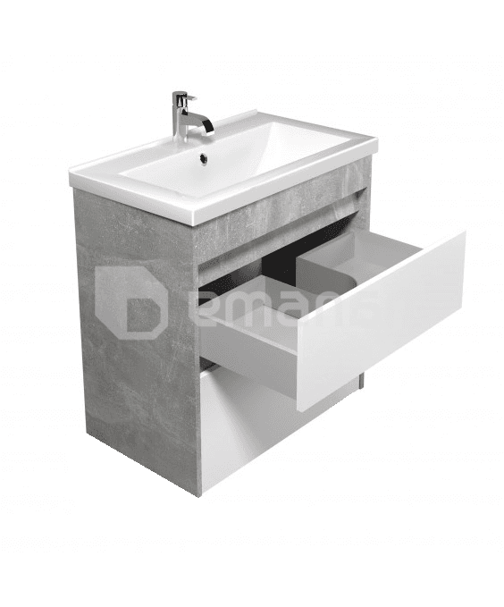 აბაზანის ტუმბო ხელსაბნით Polo Loft 60-U grey/white Cosmo 60 სმ