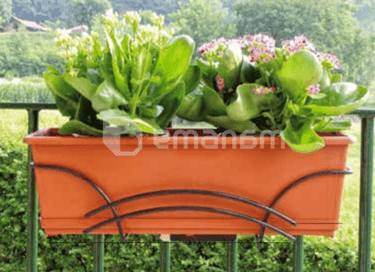 ყვავილების საკიდი Metallurgica Buzzi Melody for Balcony with self-watering box 50x15xh17  სმ