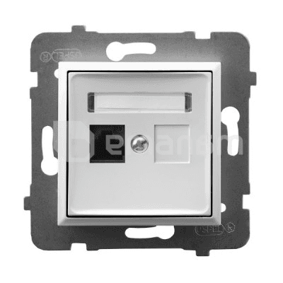 როზეტი კომპიუტერის Ospel Aria GPK-1U/K/m/00 RJ45 Cat 5e 1 განყოფილებიანი თეთრი
