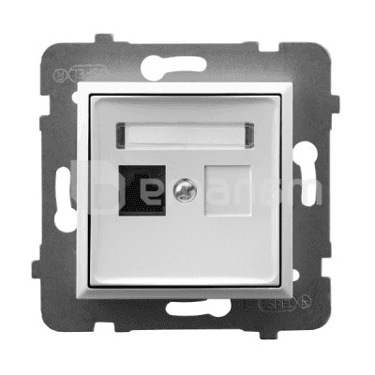 როზეტი კომპიუტერის Ospel Aria GPK-1U/K/m/00 RJ45 Cat 5e 1 განყოფილებიანი თეთრი