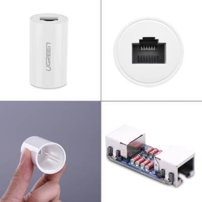 ქსელის კაბელის გადასაბმელი UGREEN NW116 (20391), Anti Thunder Rj45 Ethernet Connector, White