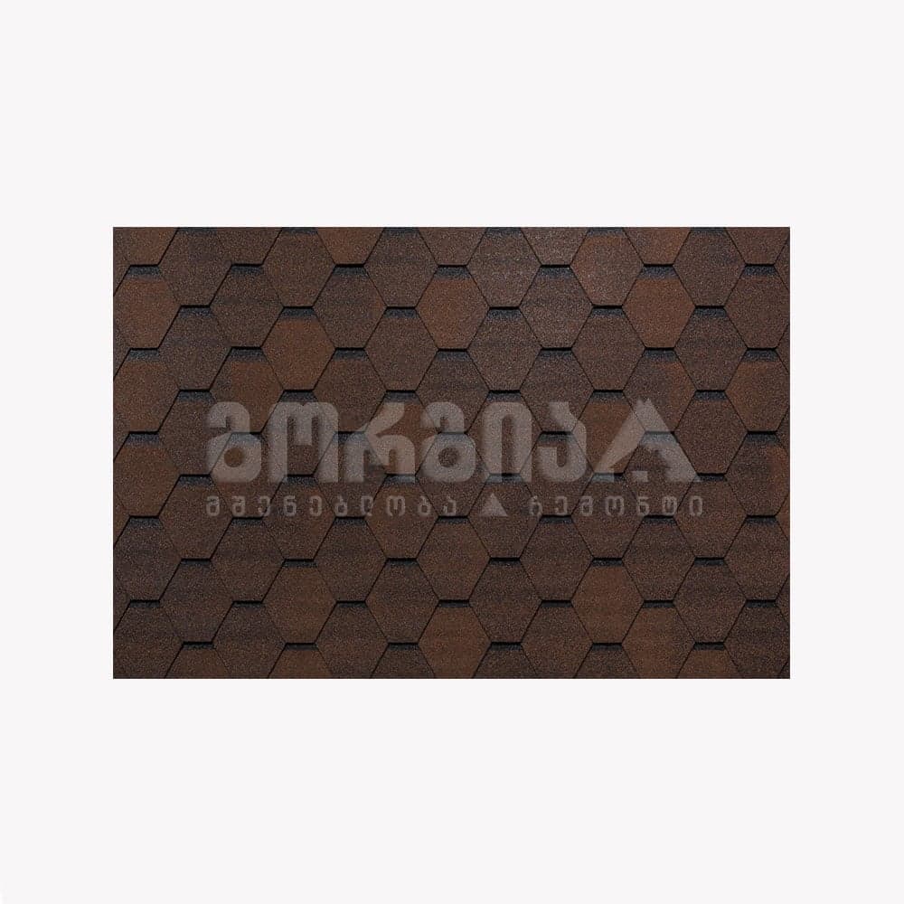 შინგლი ექვსკუთხა ყავისფერი Eco Roof Hexagonal