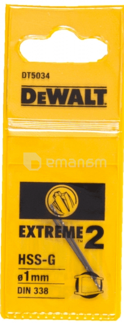 ბურღი ლითონისთვის DeWalt DT5034 1x12/34 მმ 2 ც