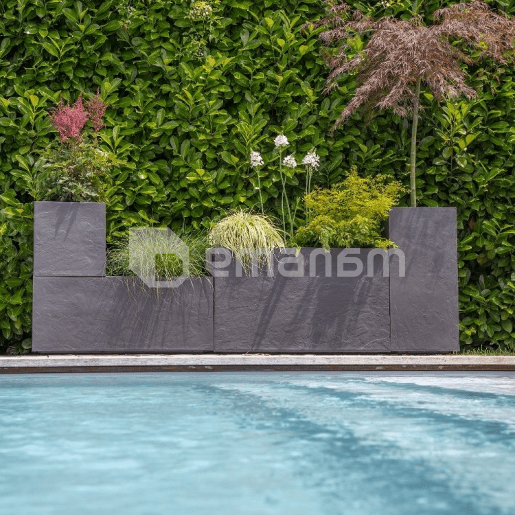 ქოთანი პლასტმასის EDA Plastiques BALCONNIERE VOLCANIA'UP 59 X 19,5 X 22,8სმ 25ლ