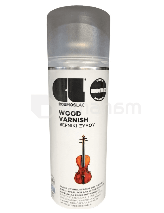 სპრეი საღებავი ხის Cosmos lac Spray wood varnish No 375 აბრეშუმისებრი 400 მლ