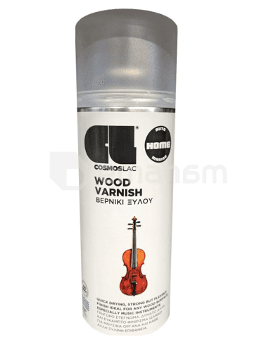 სპრეი საღებავი ხის Cosmos lac Spray wood varnish No 375 აბრეშუმისებრი 400 მლ