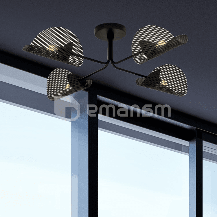 ჭაღი EMIBIG GOMEZ 4 E14 4x MAX 40W შავი