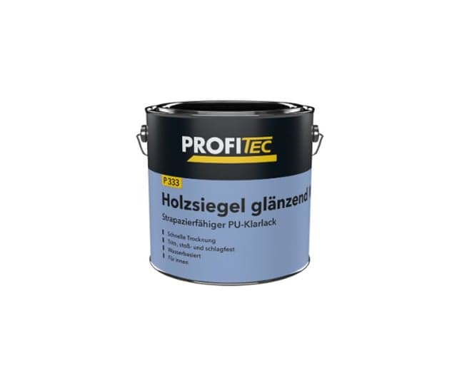 წყლის ლაქი პრიალა P333 Holzsiegel glanzend WB farblos 2.5 ლიტ