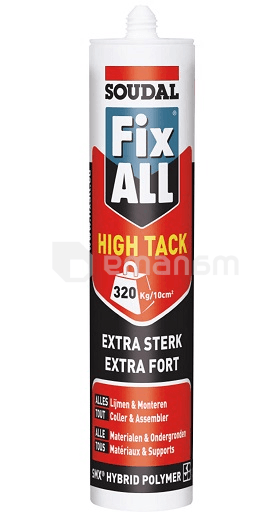 წებო ჰერმეტიკი Soudal Fix All High Tack 290 მლ ნაცრისფერი
