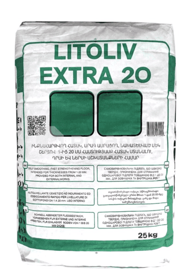 თვისწორებადი იატაკი Litokol Litoliv Extra 20 25 კგ