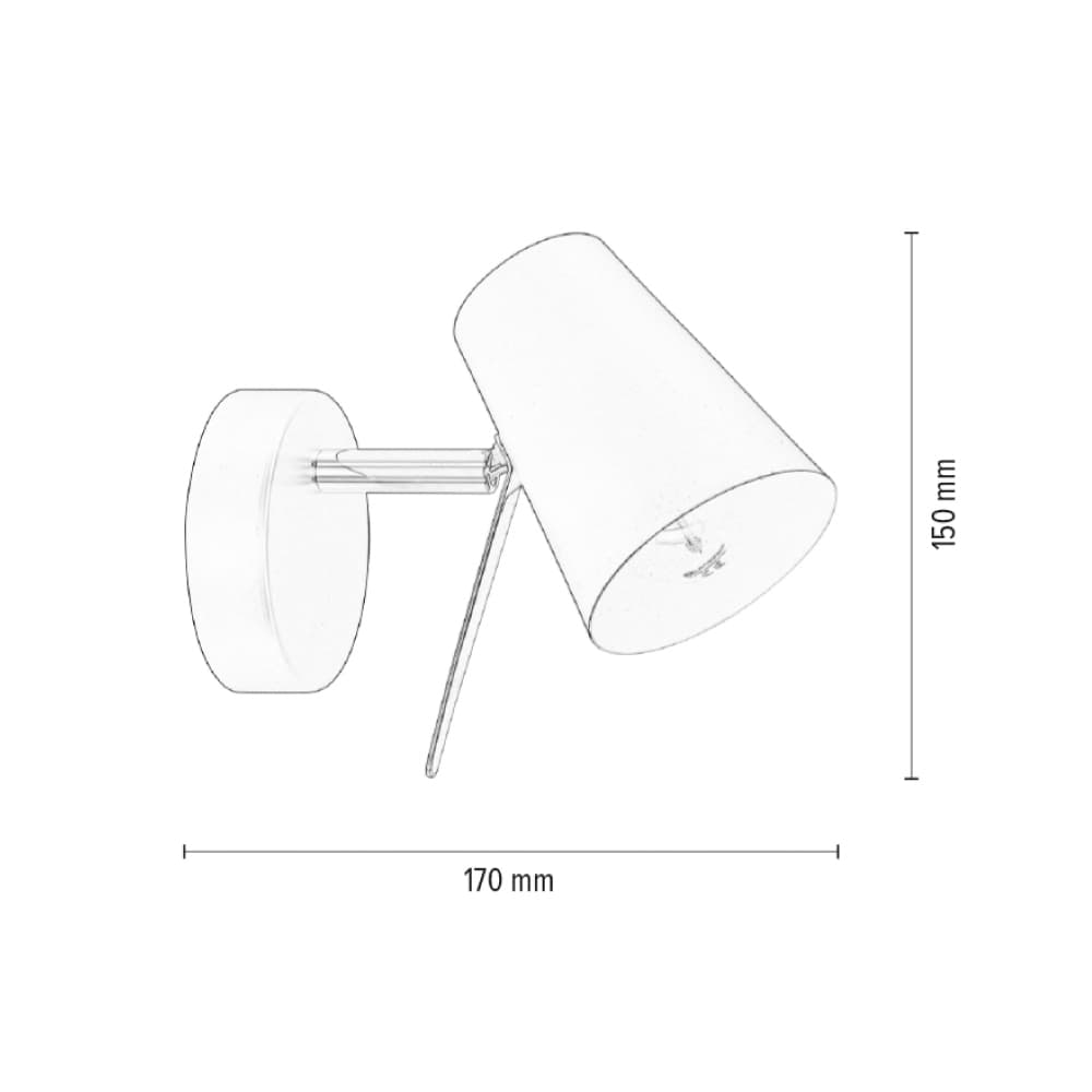 ბრა კედლის Astrid Wall Lamp 1xE14 Max.40W Black Metal