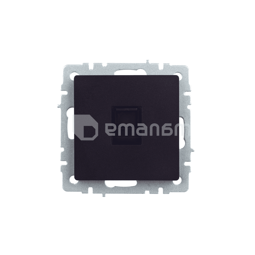 როზეტი IEK BRITE RJ45 cat5E RG45 РК10-БрЧ შავი