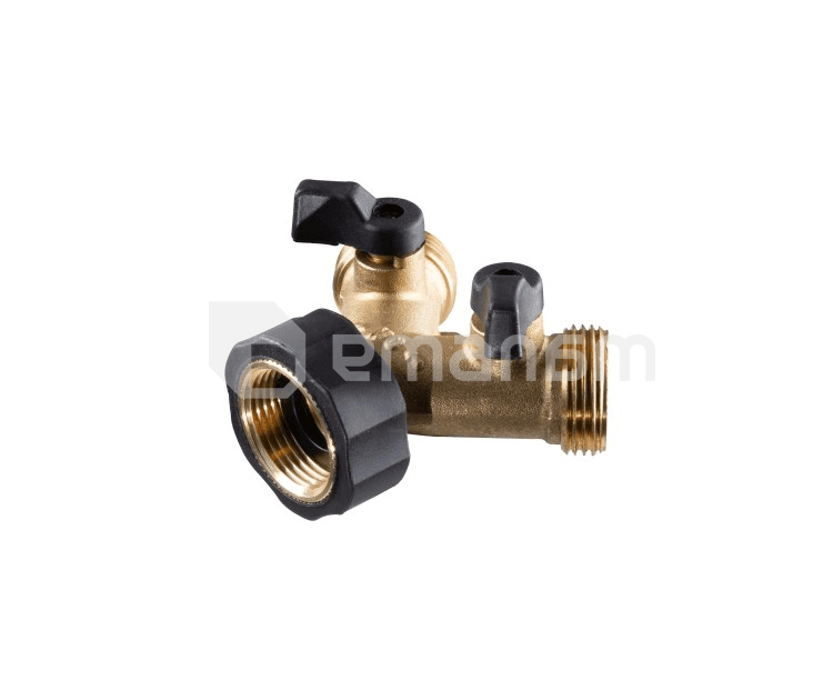 კონექტორი თითბერის Top Garden 2-way 3/4"