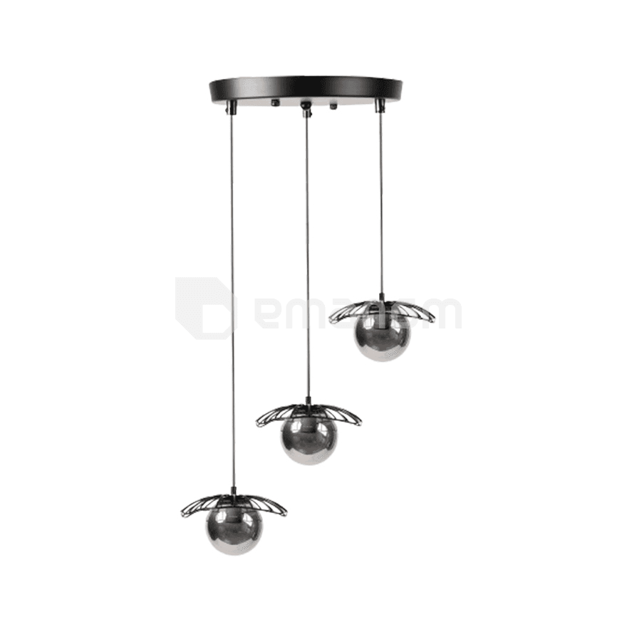 საკიდი New Light 3 E27 შავი MMD0293-3A 1653/01/3634