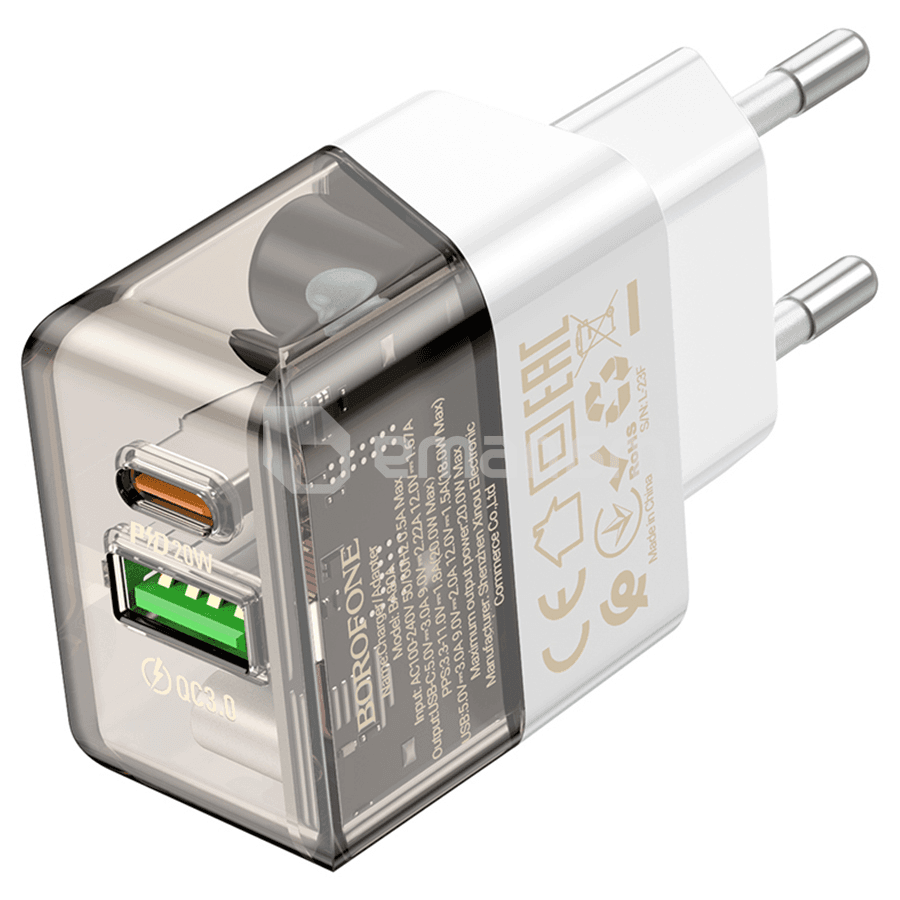 ქსელური დამტენი Borofone 10W USB A A 2.1A 5V 1м