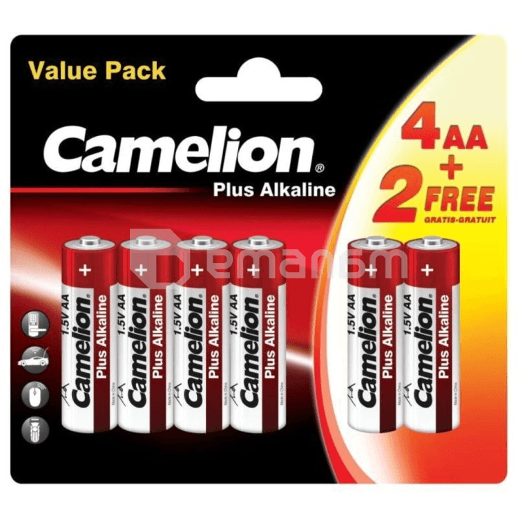 ელემენტი Camelion Plus Alkaline AA 4+2
