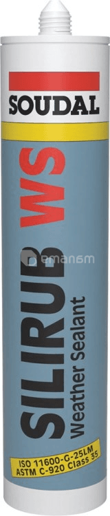 ჰერმეტიკი ფასადის სილიკონის Soudal Silirub WS 310 მლ შავი