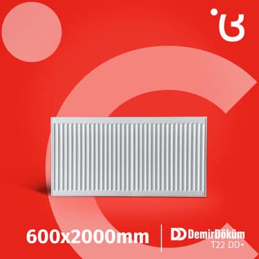 ფოლადის პანელური რადიატორი 600X2000 T22  25 DD +
