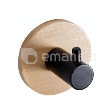 პირსახოცის საკიდი კაუჭი Bisk Plain Black Bamboo
