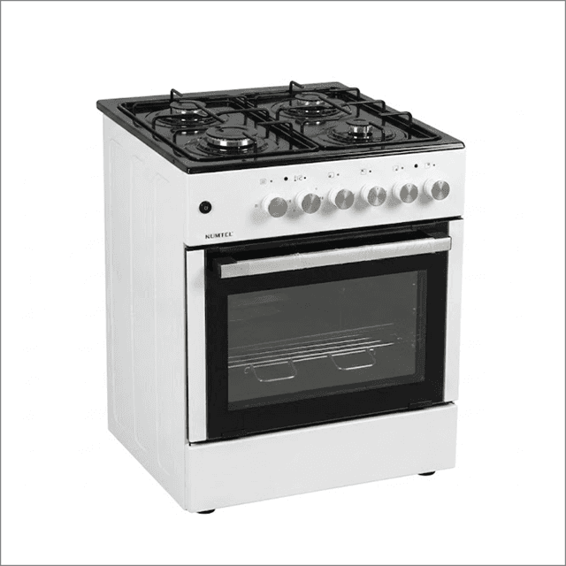 გაზქურა KUMTEL LF662S-40F WHITE/BLACK