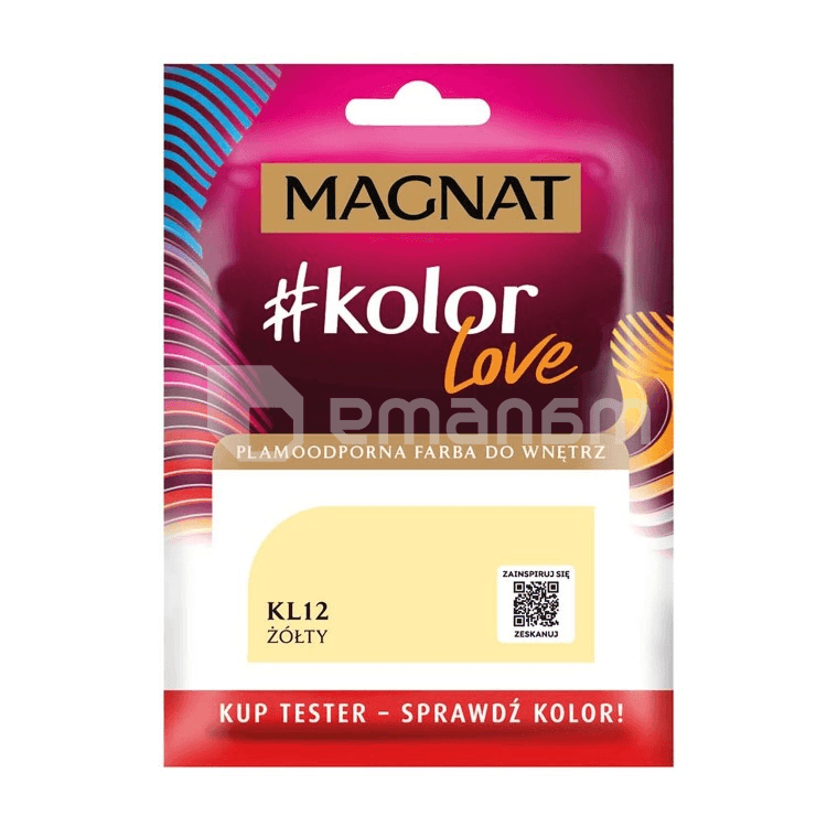 საღებავი-ტესტი ინტერიერის Magnat Kolor Love 25 მლ KL12 ყვითელი