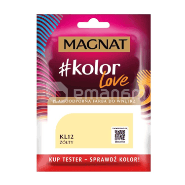 საღებავი-ტესტი ინტერიერის Magnat Kolor Love 25 მლ KL12 ყვითელი