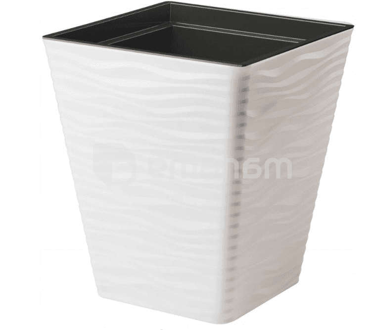 პლასტმასის ქოთანი ყვავილებისთვის FORM PLASTIC Sahara Dunes square 3940-011 Ø40 თეთრი