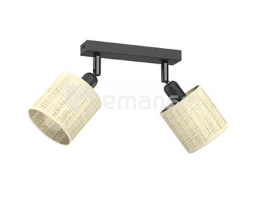 სპოტი Luminex Rattan 2 E14 L200 Ø100 h100 შავი როტანგი 5295