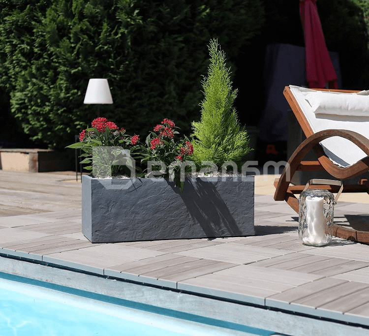 ქოთანი პლასტმასის EDA Plastiques BALCONNIERE VOLCANIA'UP 59 X 19,5 X 22,8სმ 25ლ