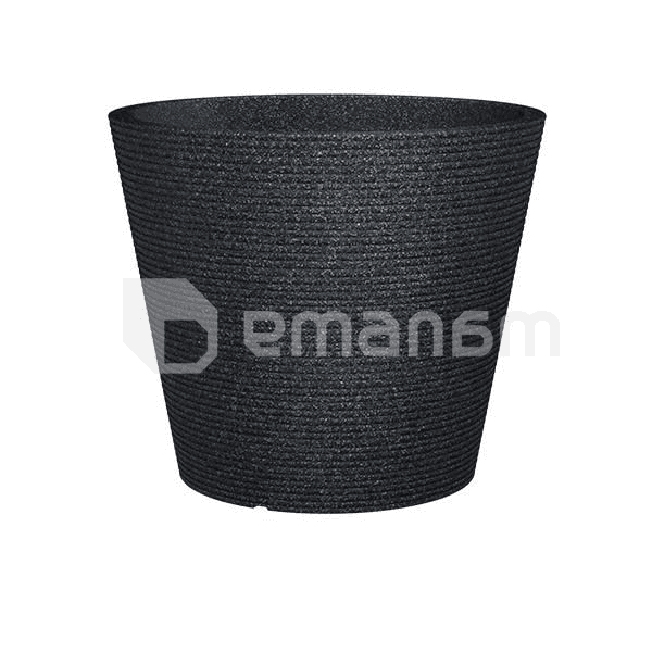 ეზოს პლასტიკის ქოთანი Scheurich 30/238 Stony black