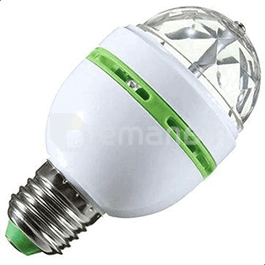 შუქდიოდური ნათურა დისკო პროექციით 360° Ergolux Disco 3000K 3W E27