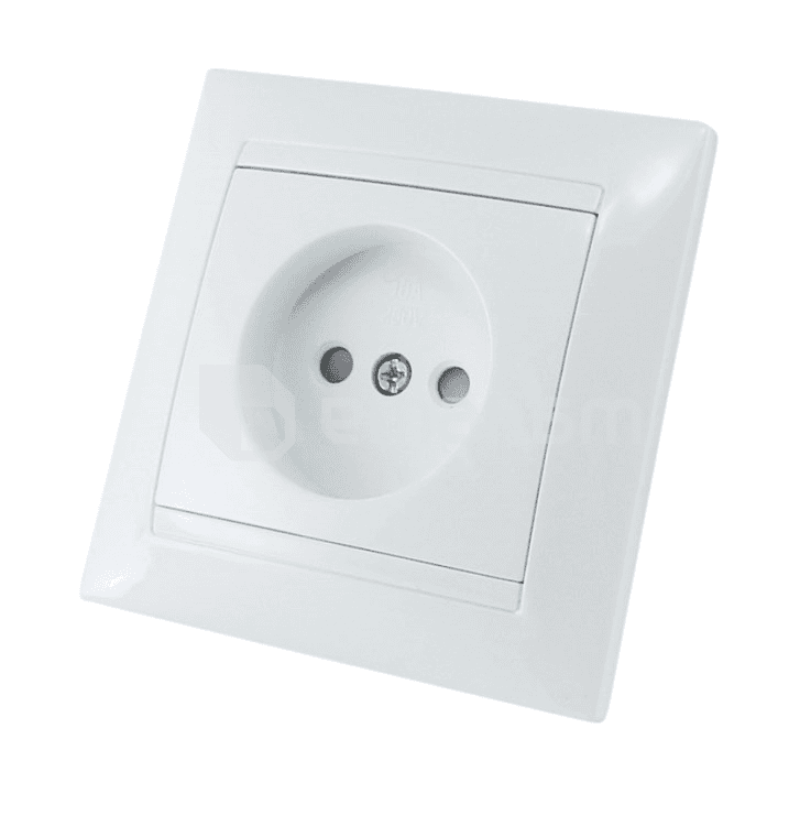 როზეტი შტორებით TDM Lama SQ1815-0010 1 განყოფილებიანი თეთრი