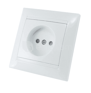 როზეტი შტორებით TDM Lama SQ1815-0010 1 განყოფილებიანი თეთრი