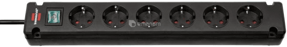 დამაგრძელებელი 6 Brennenstuh 3მ შავი Bremounta