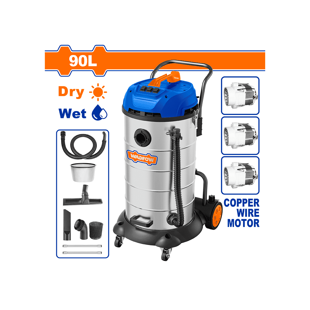 მტვერსასრუტი 3X1200 W/ 90L (WVR5A90) WADFOW