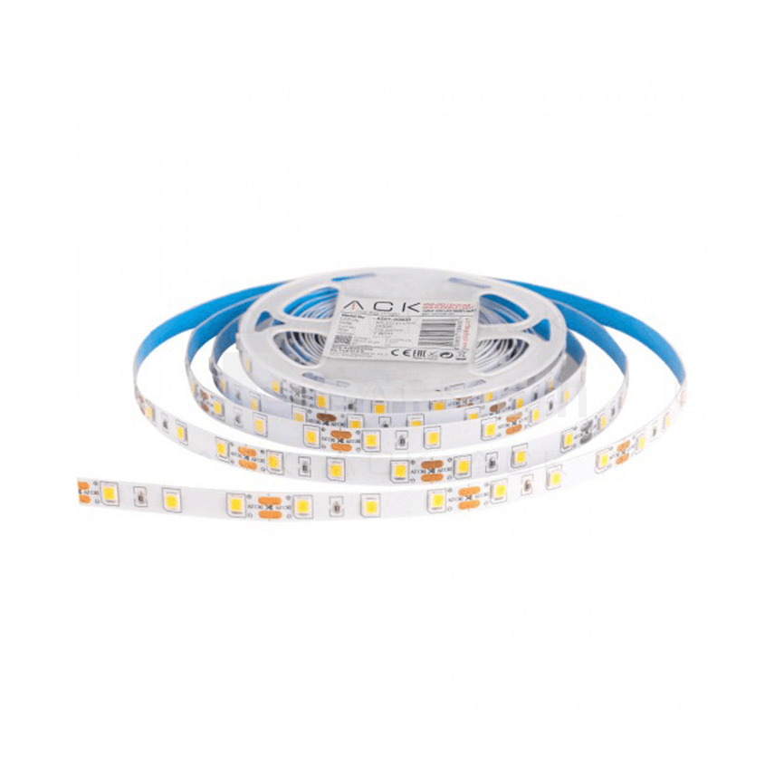 ლენტი LED ACK 4000K 7W 12V 4040 Double 5მ IP20