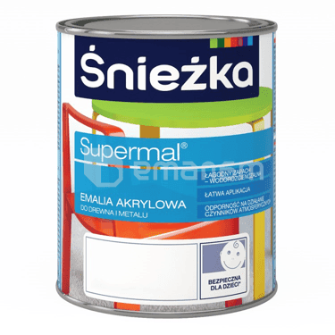 ემალი აკრილის Sniezka Supermal A400 თეთრი ნახევრად-პრიალა 0.4 ლ